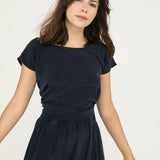 Maxine Crop in Silk Crepe