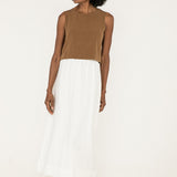 Petra Crop in Silk Crepe, Moss, Size Small | READY TO SHIP