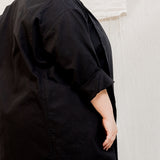 Clyde Trench in Organic Cotton Canvas Black#color_black