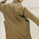Clyde Trench in Organic Cotton Canvas Olivine#color_olivine